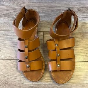 Brown leather sandals